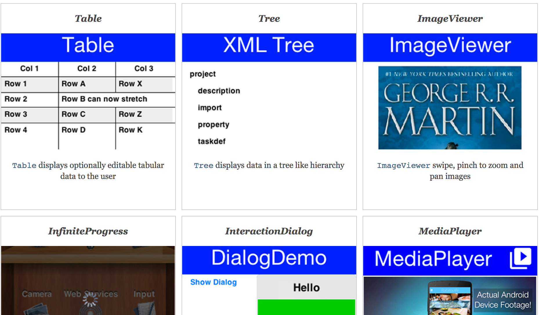 Component & Layout Galleries